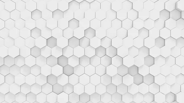 Jasný Obraz Abstraktní Pozadí Hexagon Bílá Vykreslování — Stock fotografie