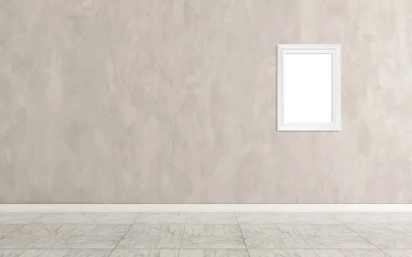 Stanza Vuota Con Parete Telaio Stucco Bianco Parquet Può Essere — Foto Stock