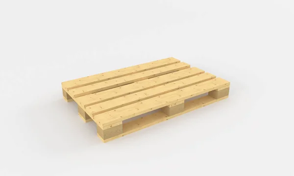 Wooden Euro Pallet Render — Stock Photo, Image