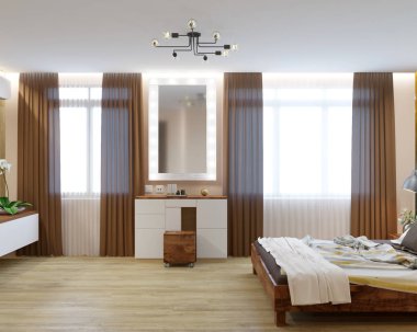 Yeni loft yatak odası inrerior tasarım