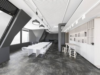 yeni büyük ofis iç 3B render