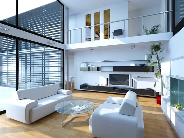 3d rendering of new living room interior design — Stock Photo, Image