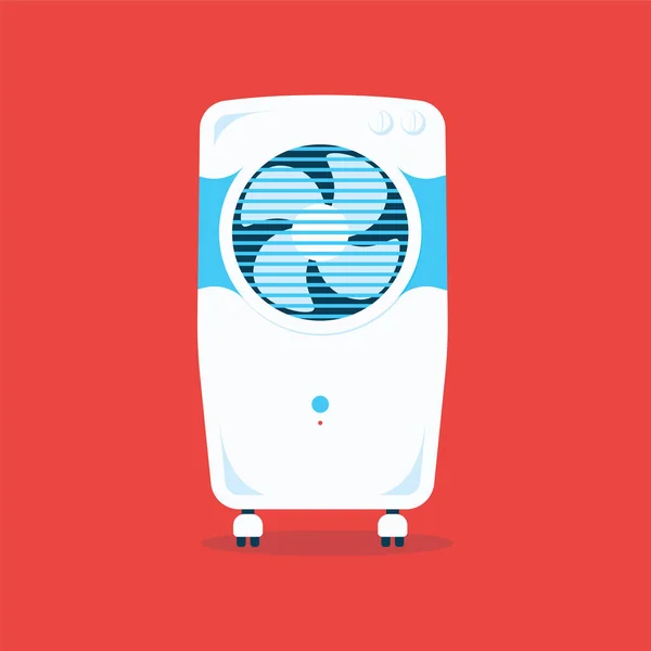 Бытовая электрическая коробка вентилятора с винтом. Холодное лето — стоковый вектор