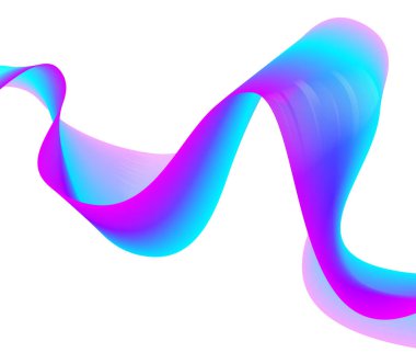 Modern renkli akış arka planı. Projeniz için mavi ve morumsu dalga şekli.