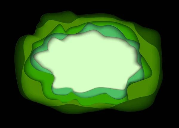 Livre Vert Fond Avec Ombre Nature Conception Vecteur — Image vectorielle