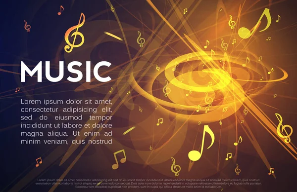 Music Background Abstract Sound Design Poster Musical Wave Vector — Stock Vector