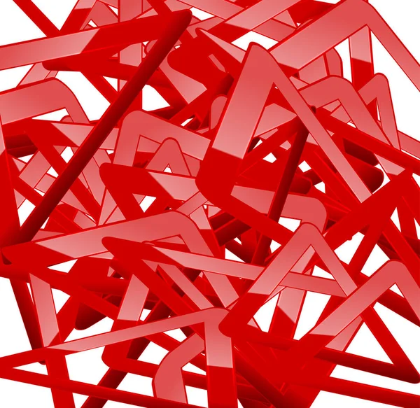 Sammanfattning bakgrund Uppmärksamhet Röda linjer på vitt. — Stock vektor