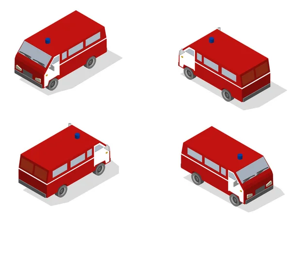 Isometric transport icon set. Simple flat to right, left, forward, backward. — Stock Vector