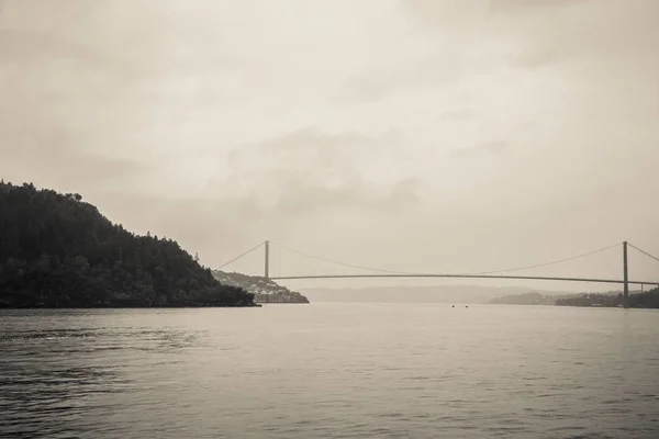 Dramatisk Mulet Natur Coeast Fjorden Färja Rida Norge Nära Bergen — Stockfoto