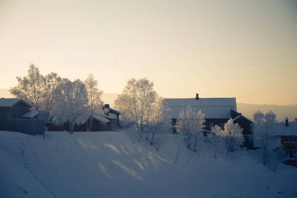 겨울에 노르웨이 로로스의 아름다운 스칸디나비아 — 스톡 사진