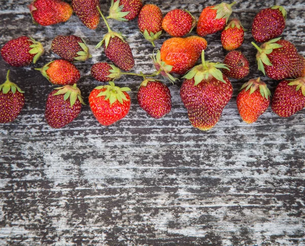 Mooie Vers Geplukt Tuin Aardbeien Een Kom Gezond Veganistisch Ecologisch — Stockfoto