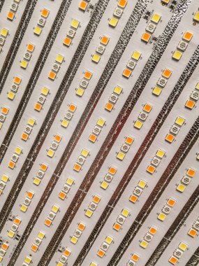 Aydınlatma için Bir Rbg Led panel soyut bir yakın çekim. Fotoğraf veya video için ışık.