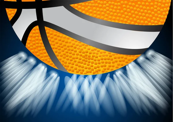 Baloncesto Juego Concept Basketbal Bola Luz — Vector de stock