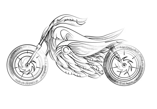 Símbolo Motocicleta Isolado Fundo Branco — Vetor de Stock