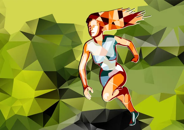 Female runner — Stock Vector