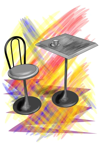 Table basse avec café — Image vectorielle