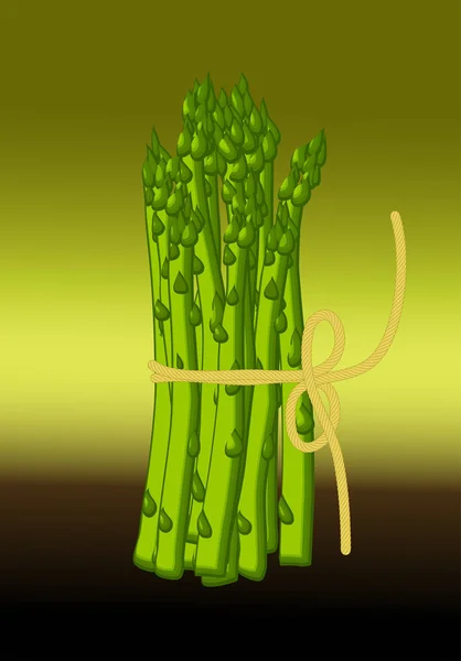 Szparagi na zielonym tle — Wektor stockowy