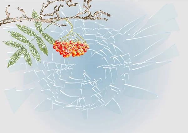 Fond de givre d'hiver — Image vectorielle