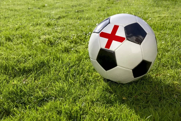 Fútbol Campo Hierba Con Inglaterra Fla Imágenes de stock libres de derechos