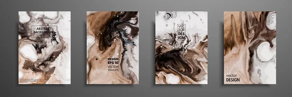 Miscela di vernici acriliche. Struttura in marmo liquido. Arte fluida. Applicabile per copertina di design, presentazione, invito, volantino, relazione annuale, poster e biglietto da visita, desing packaging. Opere d'arte moderna . — Vettoriale Stock