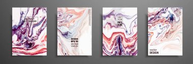 Soyut resim, modaya uygun bir arka plan olarak kullanılan duvar kağıtları, posterler, kartları, davetiyeleri, Web siteleri için. Modern sanat. Mermer etkisi resim. Karışık mavi, mor ve kırmızı boyalar.