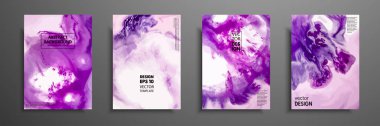 Soyut resim, modaya uygun bir arka plan olarak kullanılan duvar kağıtları, posterler, kartları, davetiyeleri, Web siteleri için. Modern sanat. Mermer etkisi resim. Karışık mavi, mor ve beyaz boyalar.