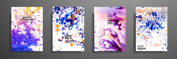 Miscela di vernici acriliche. Struttura in marmo liquido. Arte fluida. Applicabile per copertina di design, presentazione, invito, volantino, relazione annuale, poster e biglietto da visita, desing packaging. Opere d'arte moderna . — Vettoriale Stock