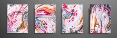 Soyut resim, modaya uygun bir arka plan olarak kullanılan duvar kağıtları, posterler, kartları, davetiyeleri, Web siteleri için. Modern sanat. Mermer etkisi resim. Karışık mavi, kırmızı ve pembe boyalar.