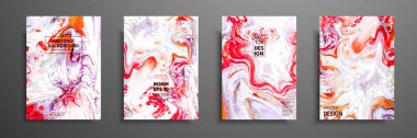 Yaratıcı trendy kartları. Soyut resim şablonları metin için yer ile. Sanat sıvı. Geçerli tasarım kapakları için sunum, davet, el ilanları, yıllık raporlar, posterler ve kartvizit.