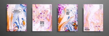 Yaratıcı trendy kartları. Soyut resim şablonları metin için yer ile. Sanat sıvı. Geçerli tasarım kapakları için sunum, davet, el ilanları, yıllık raporlar, posterler ve kartvizit.