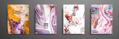 Soyut resim, modaya uygun bir arka plan olarak kullanılan duvar kağıtları, posterler, kartları, davetiyeleri, Web siteleri için. Modern sanat. Mermer etkisi resim. Karışık mavi, mor ve turuncu boyalar.