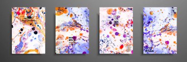 Yaratıcı trendy kartları. Soyut resim şablonları metin için yer ile. Sanat sıvı. Geçerli tasarım kapakları için sunum, davet, el ilanları, yıllık raporlar, posterler ve kartvizit.