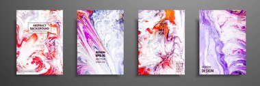 Yaratıcı trendy kartları. Soyut resim şablonları metin için yer ile. Sanat sıvı. Geçerli tasarım kapakları için sunum, davet, el ilanları, yıllık raporlar, posterler ve kartvizit.