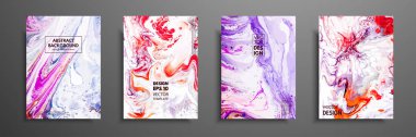 Yaratıcı trendy kartları. Soyut resim şablonları metin için yer ile. Sanat sıvı. Geçerli tasarım kapakları için sunum, davet, el ilanları, yıllık raporlar, posterler ve kartvizit.