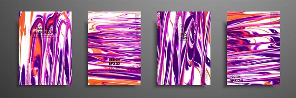 Evrensel vektör kart dizisini. Sıvı mermer doku. Renkli tasarım davet, afiş, broşür, poster, afiş, el ilanı için. Sanatsal tasarım kapakları. Yaratıcı sıvı renk arka planlar