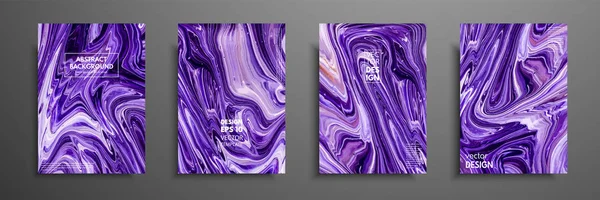 Evrensel vektör kart dizisini. Sıvı mermer doku. Renkli tasarım davet, afiş, broşür, poster, afiş, el ilanı için. Sanatsal tasarım kapakları. Yaratıcı sıvı renk arka planlar