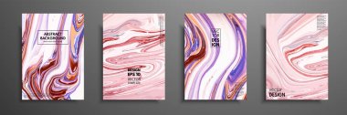El akrilik ev yapımı doku tarafından yapılan kart koleksiyonunu çekilmiş. Sıvı renkli doku. Sanat sıvı. Soyut resim şablonları. Tasarım afiş, poster, kapak, davet, afiş, broşür, el ilanı için