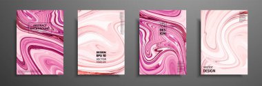 Soyut resim, modaya uygun bir arka plan olarak kullanılan duvar kağıtları, posterler, kartları, davetiyeleri, Web siteleri için. Modern sanat. Mermer etkisi resim. Karışık pembe, mor ve beyaz boyalar.