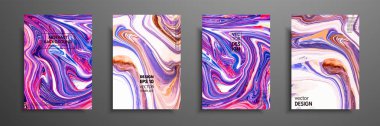Soyut resim, modaya uygun bir arka plan olarak kullanılan duvar kağıtları, posterler, kartları, davetiyeleri, Web siteleri için. Modern sanat. Mermer etkisi resim. Karışık mavi, mor ve kırmızı boyalar