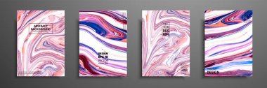 El akrilik ev yapımı doku tarafından yapılan kart koleksiyonunu çekilmiş. Sıvı renkli doku. Sanat sıvı. Soyut resim şablonları. Tasarım afiş, poster, kapak, davet, afiş, broşür, el ilanı için