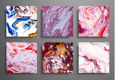 Dinamik arka planlar. Trendy posterlerini açmaları, ticari küme kapsıyor. Mermer renkli etkisi. Katalog, yaratıcı soyut broşür illüstrasyon, kapak, el ilanı, ambalaj tasarım için soyut sayfa afiş şablon.