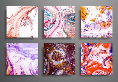 Dinamik arka planlar. Trendy posterlerini açmaları, ticari küme kapsıyor. Mermer renkli etkisi. Katalog, yaratıcı soyut broşür illüstrasyon, kapak, el ilanı, ambalaj tasarım için soyut sayfa afiş şablon.