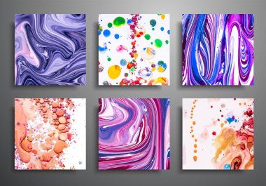 Vektör arka kapakları, posterlerini açmaları, posterler, el ilanları ve banner tasarımı için. Renkli akrilik afiş Illustration. Katalog, yaratıcı broşür illüstrasyon için soyut sayfa afiş şablon