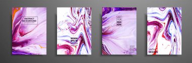 Akrilik sıvı dokular ile kapsar. Renkli soyut kompozisyon. Modern sanat. Vektör çizimler ile karışık mavi, mor, pembe ve beyaz renkli. Tasarım afiş, el ilanı, afiş için.