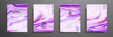 Akrilik sıvı dokular ile kapsar. Renkli soyut kompozisyon. Modern sanat. Vektör çizimler ile karışık mavi, mor, pembe ve beyaz renkli. Tasarım afiş, el ilanı, afiş için.