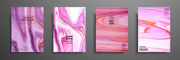 Mischung Von Acrylfarben Flüssige Marmortextur Fluidkunst Anwendbar Für Designcover Präsentation — Stockvektor