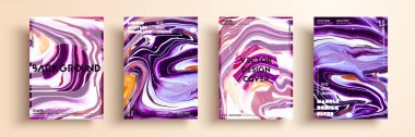 Sanatsal tasarım kapakları. Sıvı mermer doku. Yaratıcı sıvı renk arka planlar. Geçerli tasarım kapakları için sunum, davet, el ilanları, yıllık raporlar, posterler ve kartvizit.