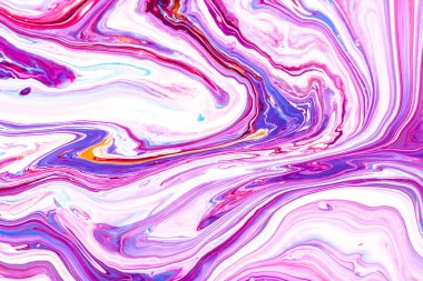 Akrilik sıvı dokuları olan soyut bir arka plan. Benekleri ve renk boyaları olan modern sanat eserleri. Kahve paketleme, etiketler, kartvizitler ve interaktif web geçmişleri için uygulanabilir