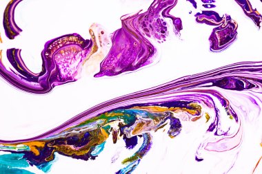 Akrilik boyalar karışımı. Modern sanat noktalar ve su sıçramalarına renk boya. Sıvı mermer doku. Tasarım ambalaj, etiket, kartvizit ve etkileşimli web arka planlar için geçerli.