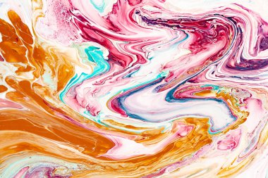 Soyut akrilik sıvı doku. Modern sanat noktalar ve su sıçramalarına renk boya. Kahve ambalaj, etiket, kartvizit ve etkileşimli web arka planlar içine için geçerli.